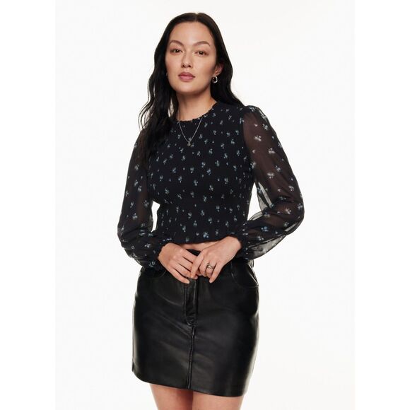 Aritzia Tops - ARITZIA‎ Wilfred Tempest Smocked Chiffon Blouse Sz XS